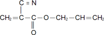 Illustration de la formule pour Ester cyanoacrylique d'allyle