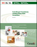 Food Allergen Precautionary Labelling Online Public Consultation