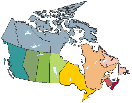 large map of Canada