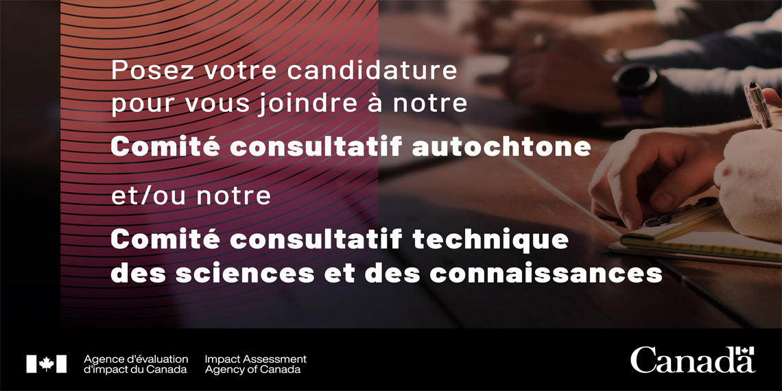 Onglet 1: Appel de candidatures : Comité consultatif autochtone et Comité consultatif technique des sciences et des connaissances