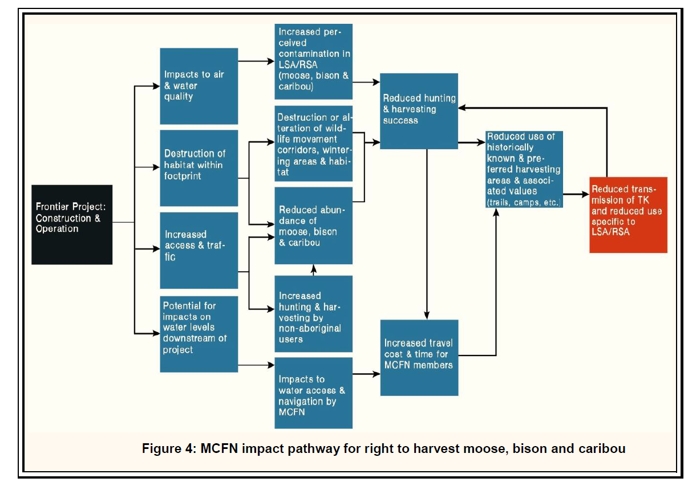 Figure 1: MCFN impact pathway for right to harvest moose, bison and caribou