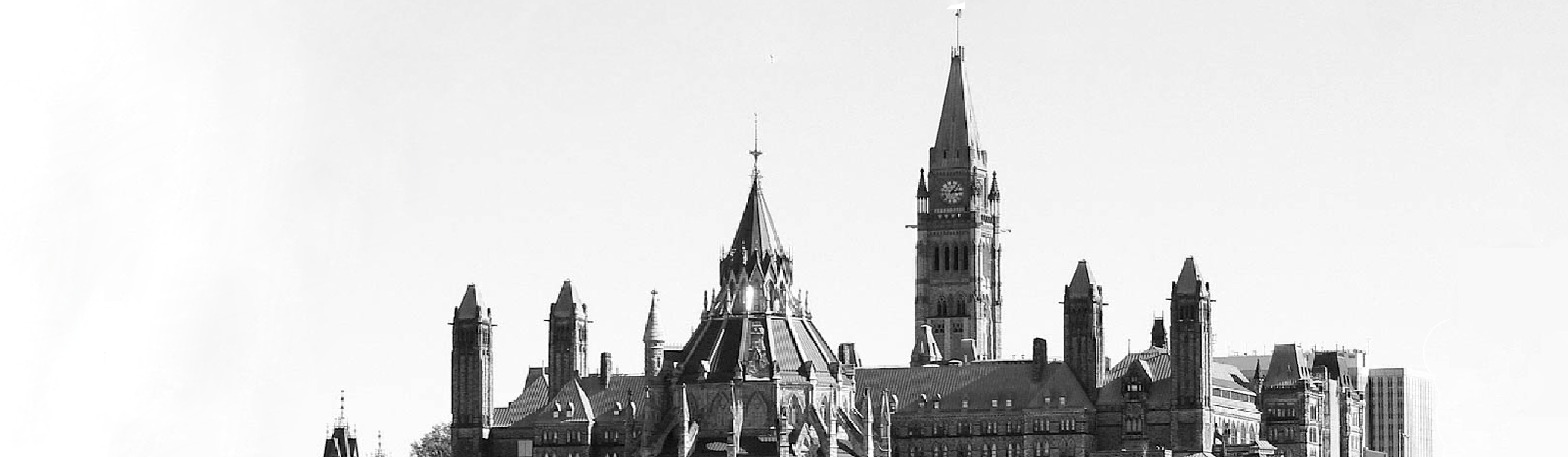 Vue aérienne de la Bibliothèque du Parlement