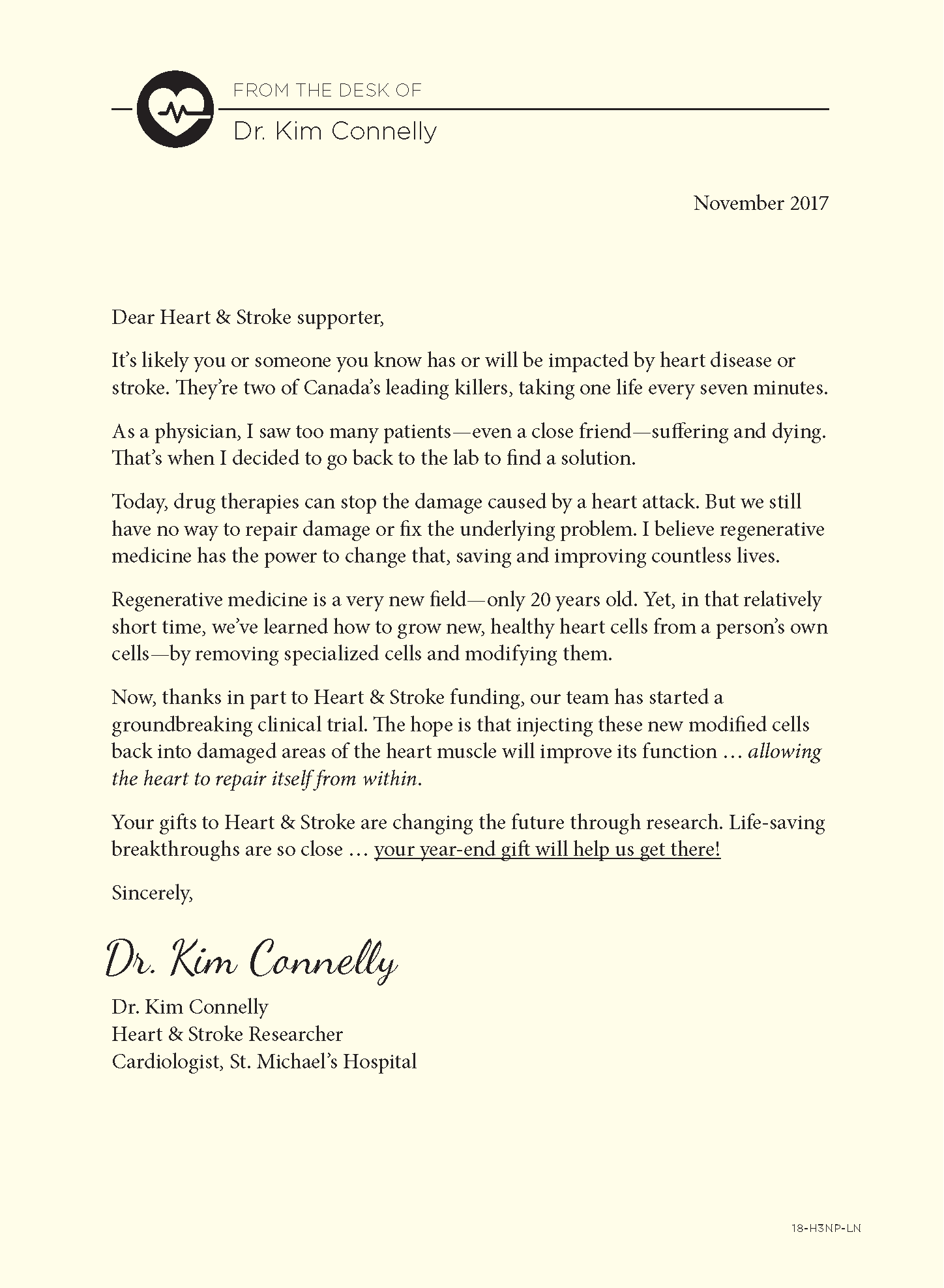 Letter from Dr. Conelly