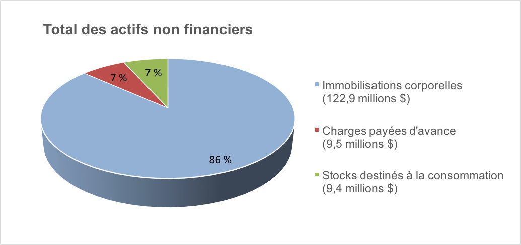 Totals des actifs non financiers, comme décrit ci-dessous