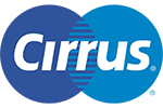 Logo Cirrus composé de deux cercles qui se chevauchent. L’un des cercles est bleu foncé, et l’autre est bleu clair. Le mot Cirrus apparaît en blanc sur les cercles.