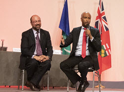 Discours de bienvenue - Le ministre Ahmed Hussen et le directeur Enrico del Castello