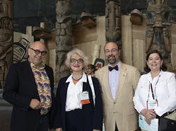 Photo de groupe à  la réception au Musée d'histoire avec Enrico del Castello, Sheila Watson, Amélie Constant et Jan Rath