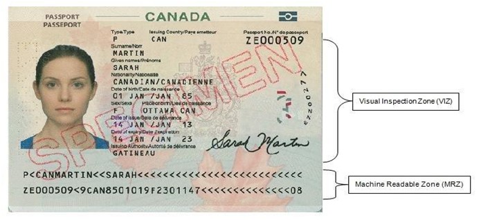 Image of a passport photo of Sarah Martin