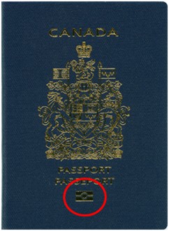 Image of Canadian passport cover as described above