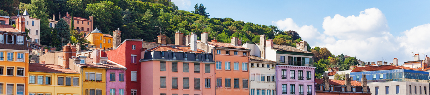 A colourful, picturesque street in France