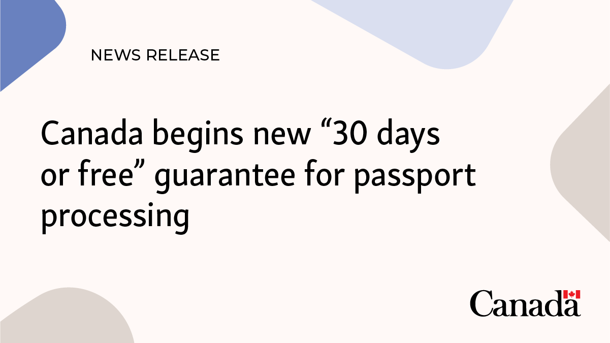 Curated visual reference: Picture Idea: Canada Begins New 30 Days Or Free Guarantee For Passport