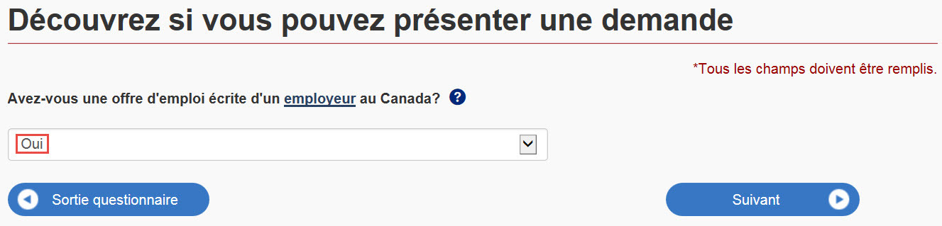 Image de la question « Avez-vous une offre d'emploi écrite d'un employeur au Canada? »