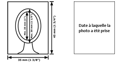 Exigences en matière de photos et date à laquelle la photo a été prise – mesures et instructions indiquées ci-dessus dans le texte
