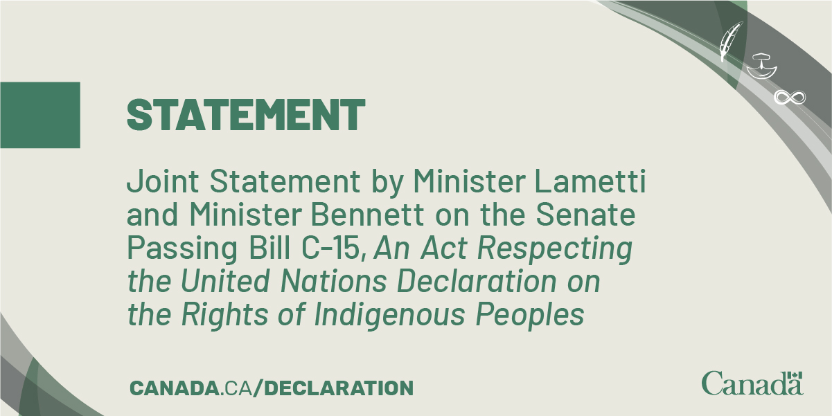 Joint Statement by Minister Lametti and Minister on the Senate