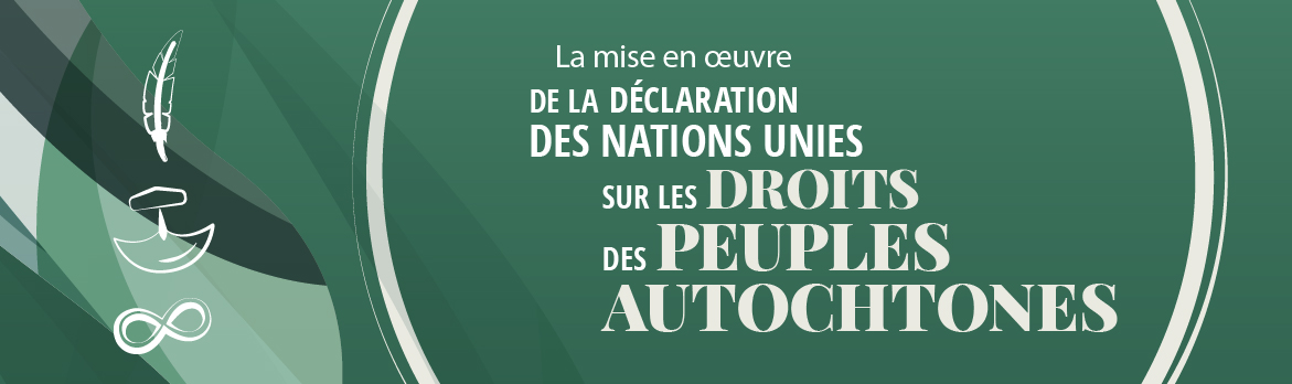 Bâtir un avenir meilleur. Bâtir un meilleur Canada. Mise en œuvre de la Déclaration des Nations Unies sur les droits des peuples autochtones.