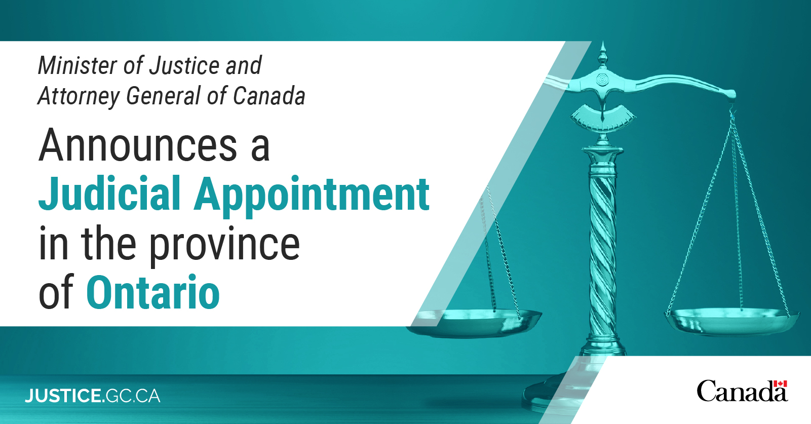Government of Canada announces judicial appointments in the province of