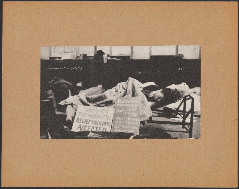 man-sleeping-post-office