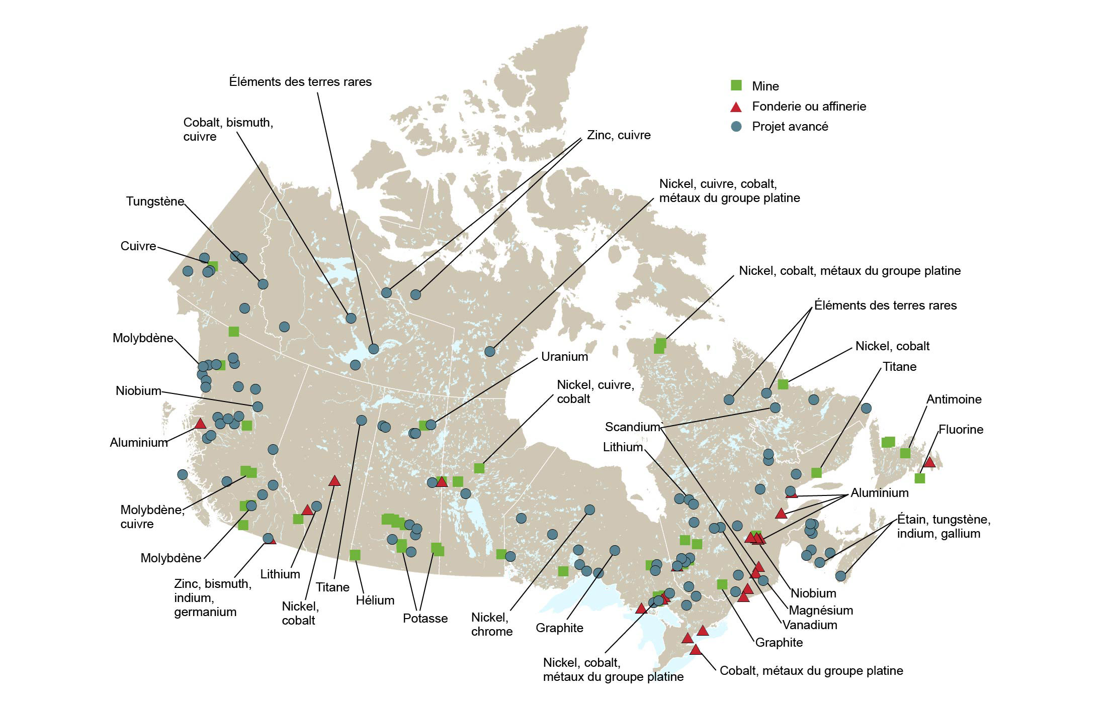 Les possibilités liées aux minéraux critiques s’étendent à toutes les régions du Canada