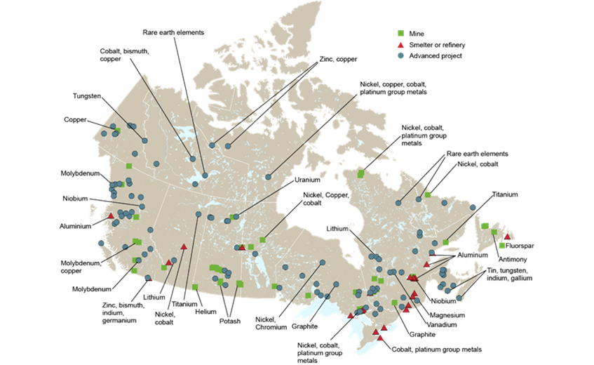 Critical Mineral Opportunities Spanning All Regions of Canada