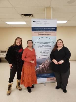 The Ombudsman pictured with Elder Emelda King, who said opening prayers at the Community Forums in Yellowknife.