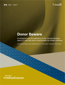 Picture of “Donor Beware” special report cover