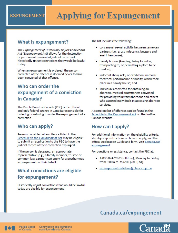Fact Sheet  - Applying for Expungement