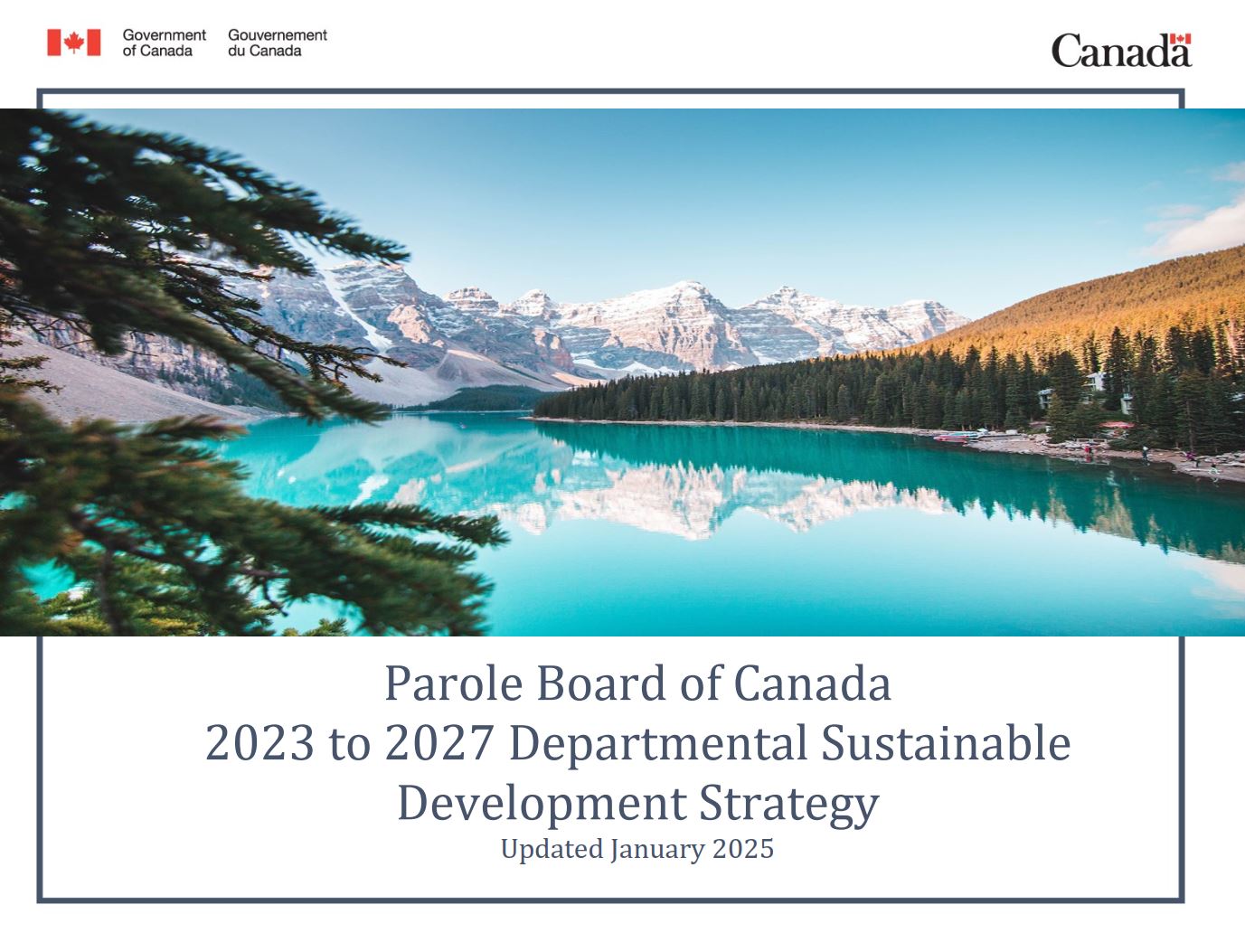 Parole Board of Canada , 2023 to 2027 Departmental Sustainable Development Strategy