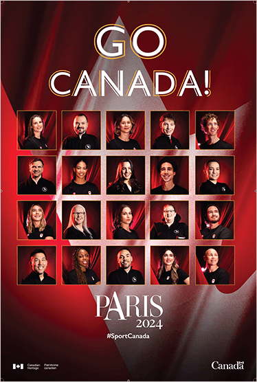 Paris 2024 poster. Go Canada! Paris 2024, #SportCanada