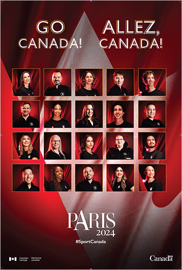 Paris 2024 bilingual poster. Go Canada! Paris 2024, #SportCanada