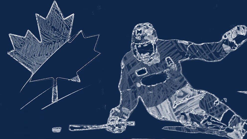 Illustration of Paralympic hockey player