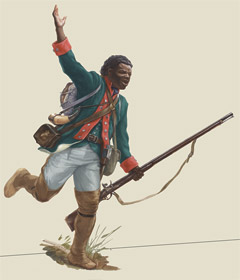 Richard Pierpoint - Image d’un homme noir en uniforme lors de la guerre de 1815