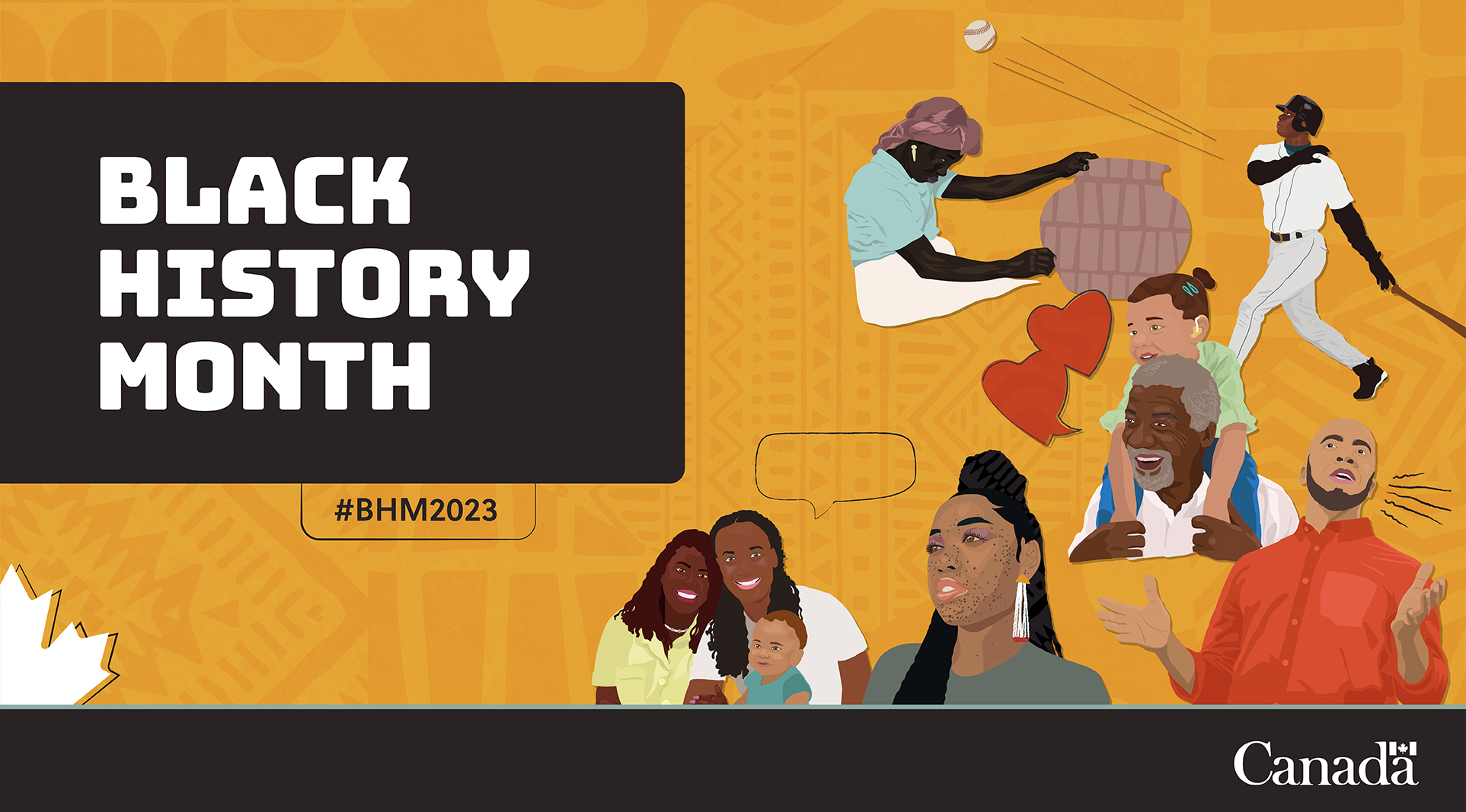 Visual for Facebook, Twitter or LinkedIn with the text Black History Month 2023