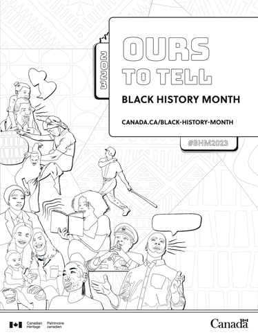 printable and colourable Black History Month 2023 poster