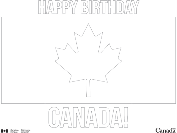 An outline of a Canadian flag.