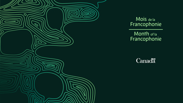 Arrière-plan virtuel bilingue du Mois de la Francophonie pour les vidéoconférences