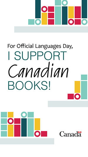 Visual for Instagram for the campaign I support Canadian books
