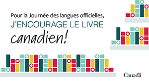 Visuel Facebook, X ou LinkedIn de la campagne « J’encourage le livre canadien! »