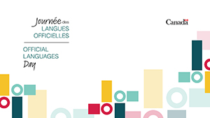 Arrière-plan virtuel bilingue de la Journée des langues officielles
