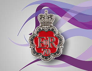 The Platinum Jubilee lapel pin