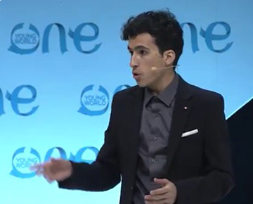 PMYC member speaking at the One Young World Summit