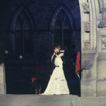 Queen Elizabeth II and The Duke of Edinburgh entering Centre Block, on Parliament Hill.