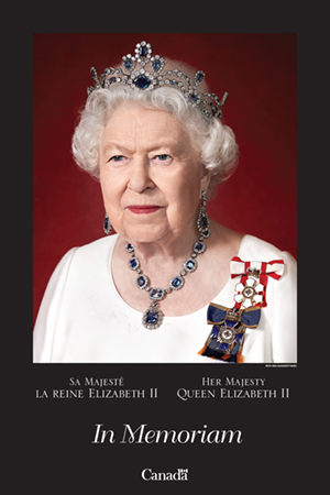 Photo commémorative de Sa Majesté la Reine Elizabeth II