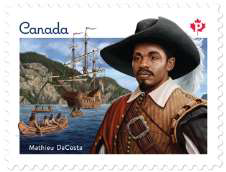 Postage stamp portraying Mathieu Da Costa.