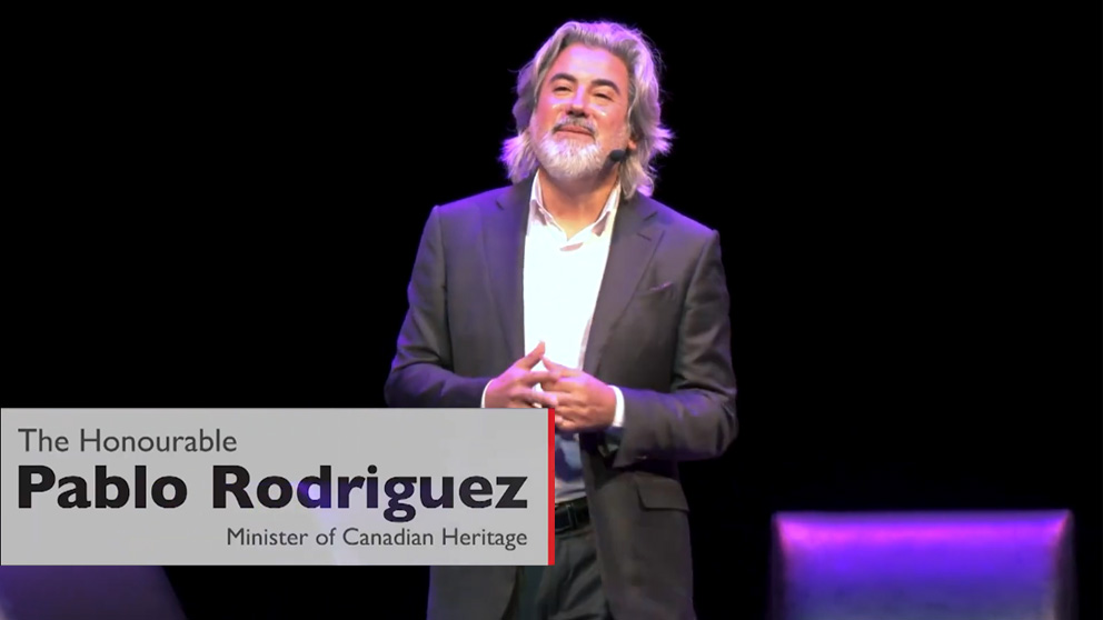 Minister Rodriguez at the National Arts Centre