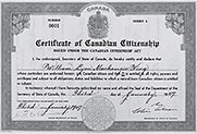 Title: Certificate of Canadian Citizenship issued on January 3, 1947