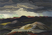 Franklin Carmichael, Temps neigeux, 1938, huile sur masonite, 96 x 121,4 cm