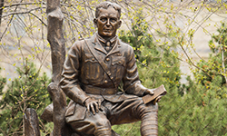 Image of the John McCrae statue in Ottawa