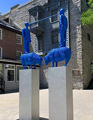 Sculpture, Our Shepherds by Patrick Bérubé