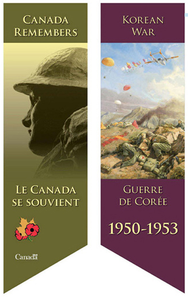Banner with a figure profile from the National War Memorial. On the right, an image of airplanes dropping supplies by parachute to soldiers.