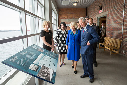 The Prince of Wales and the Duchess of Cornwall during the 2014 Royal Tour of Canada.